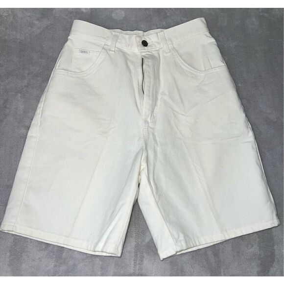 VTG Bermuda Denim White Jean Shorts Relaxed Fit 10 - Picture 10 of 10